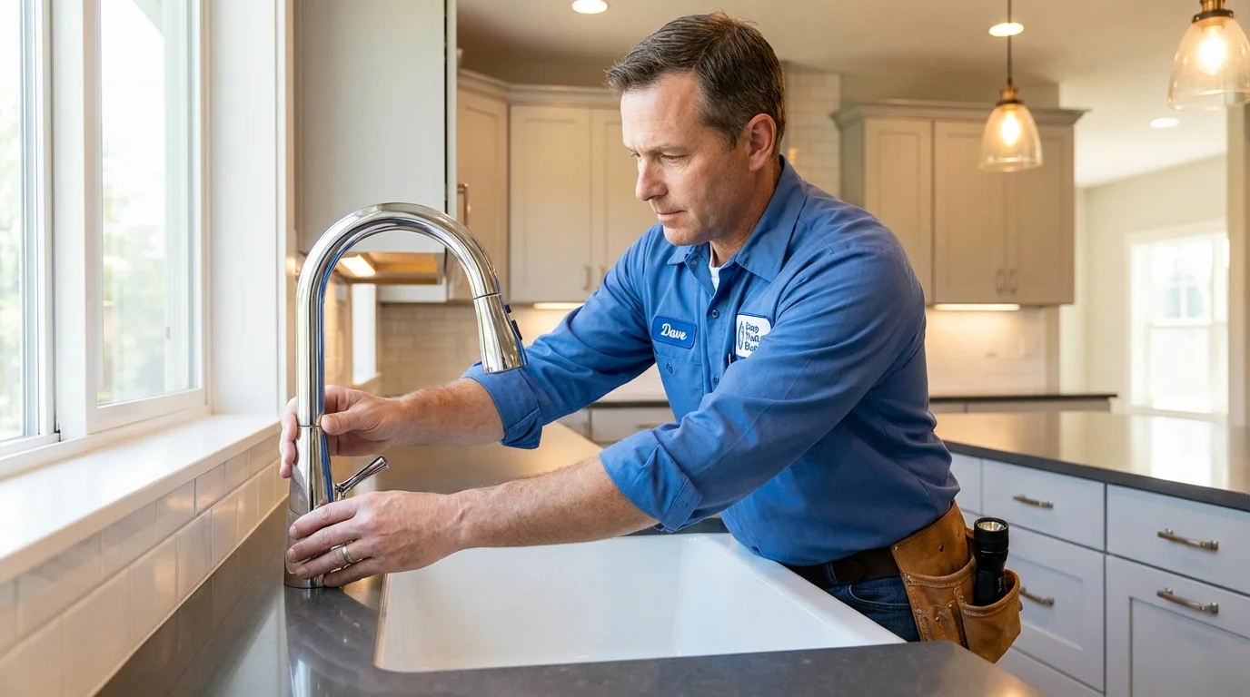 Kitchen faucet installation by Johns Plumbing LLC in Church Point