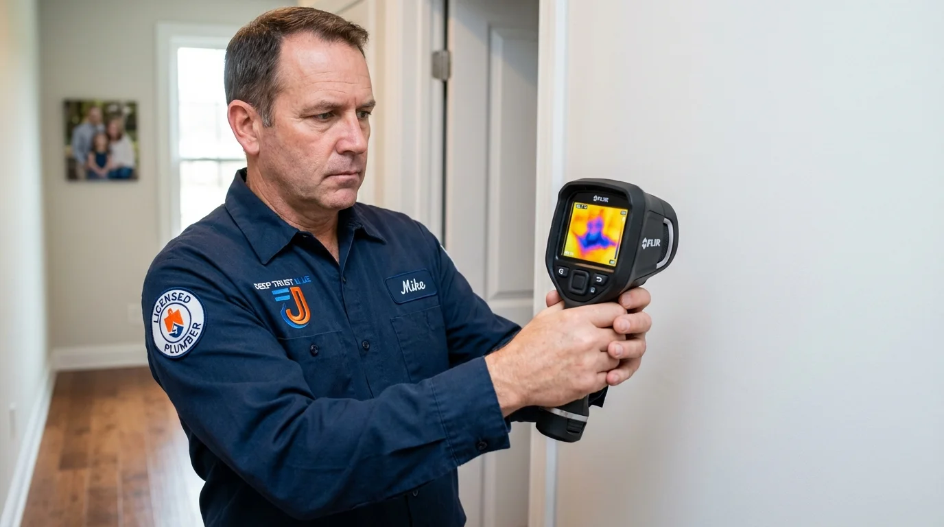 Thermal imaging leak detection by Johns Plumbing LLC in Church Point